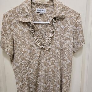 Sport Haley Tan Lightweight Snake Print Jacket